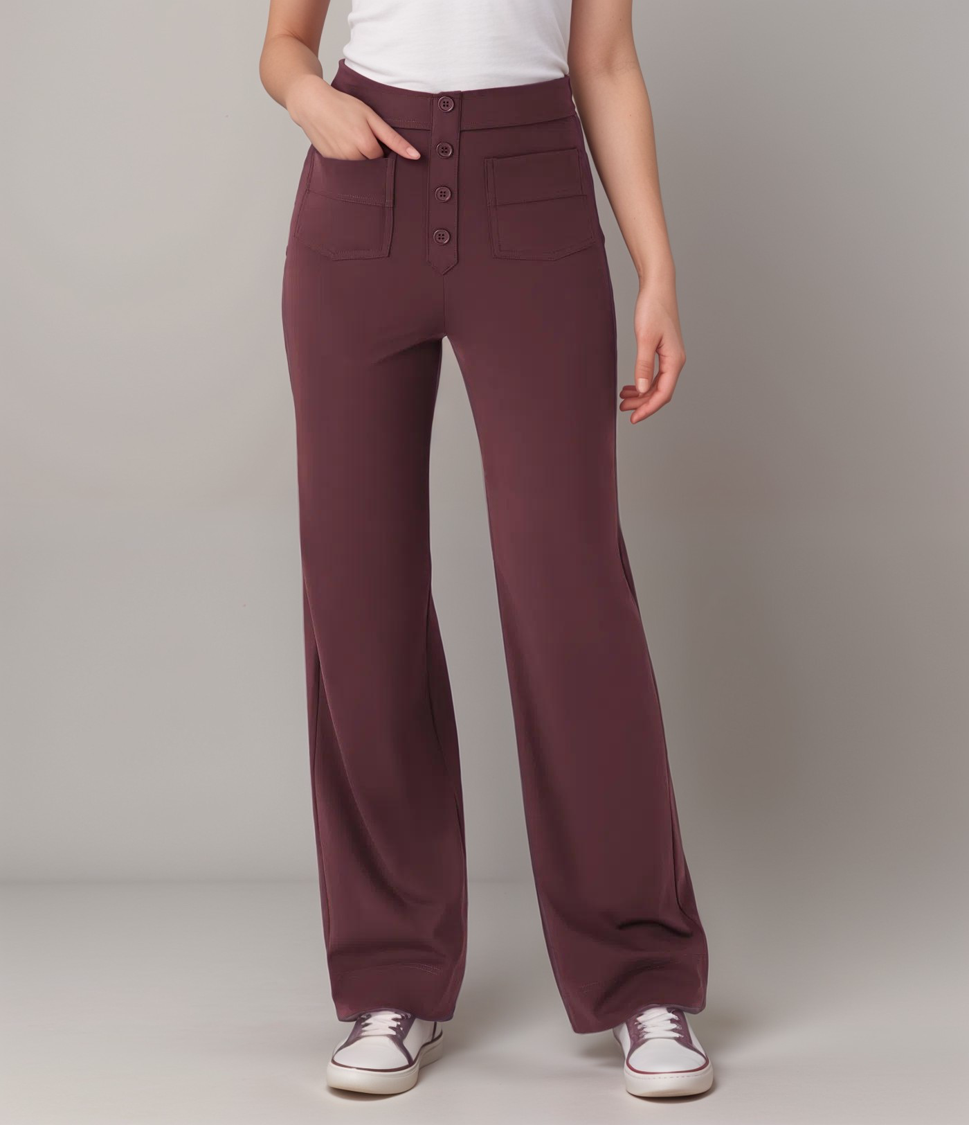Elsa | Elastische broek met hoge taille