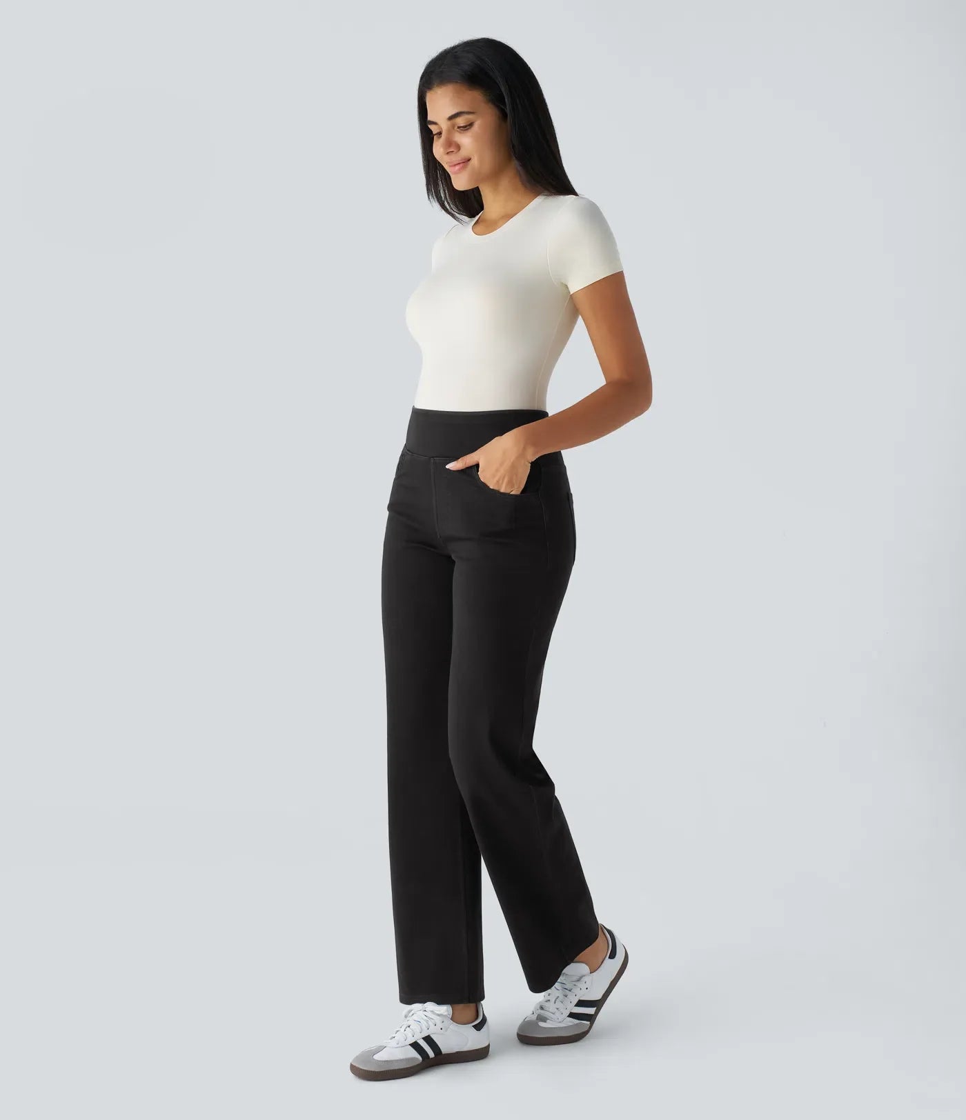 Mila | Elastische & Comfortabele Broek Met Hoge Taille