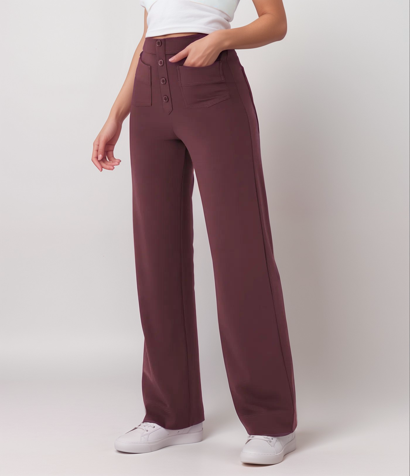 Elsa | Elastische broek met hoge taille