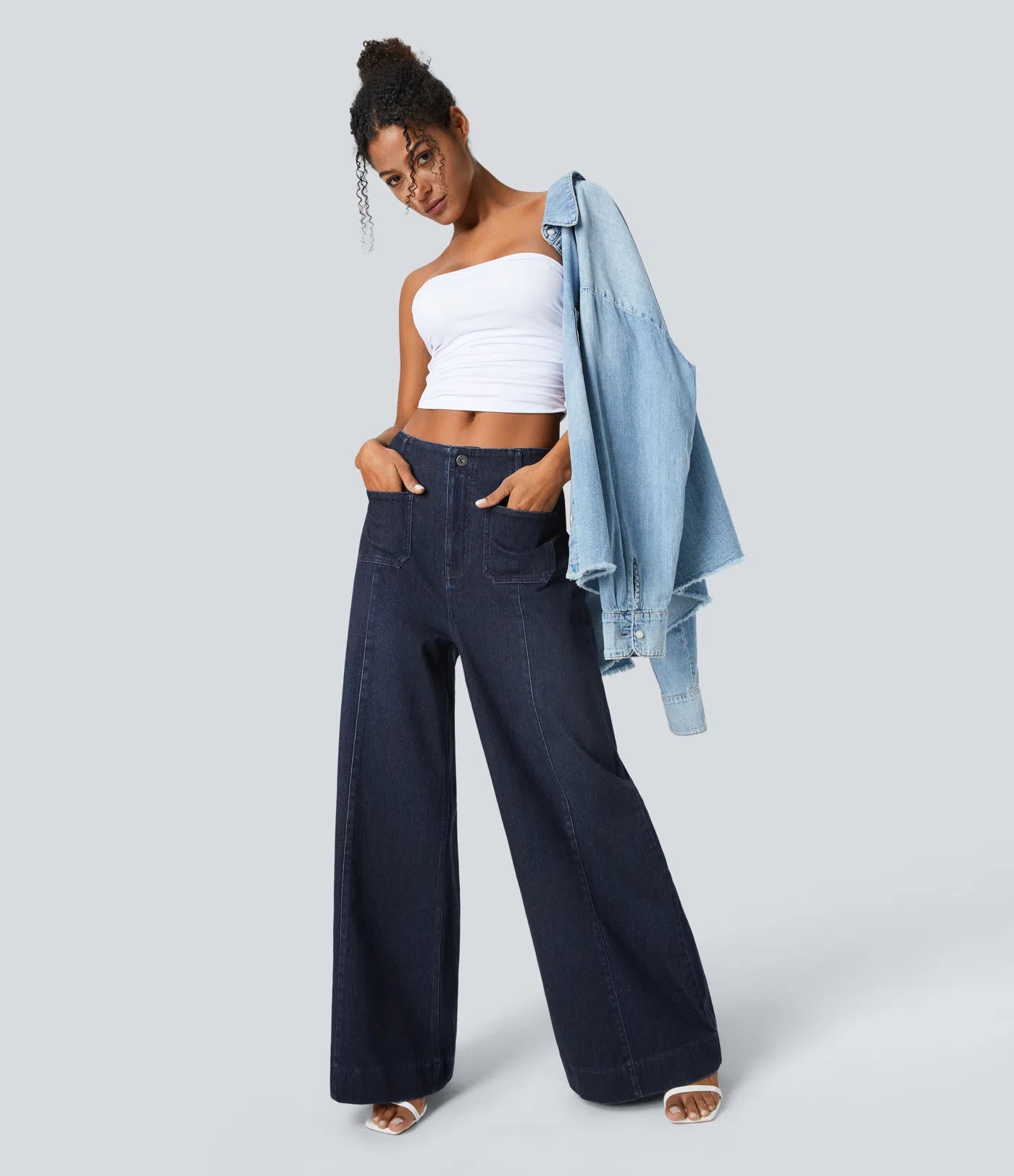 Noor | Stretchy broek met hoge taille