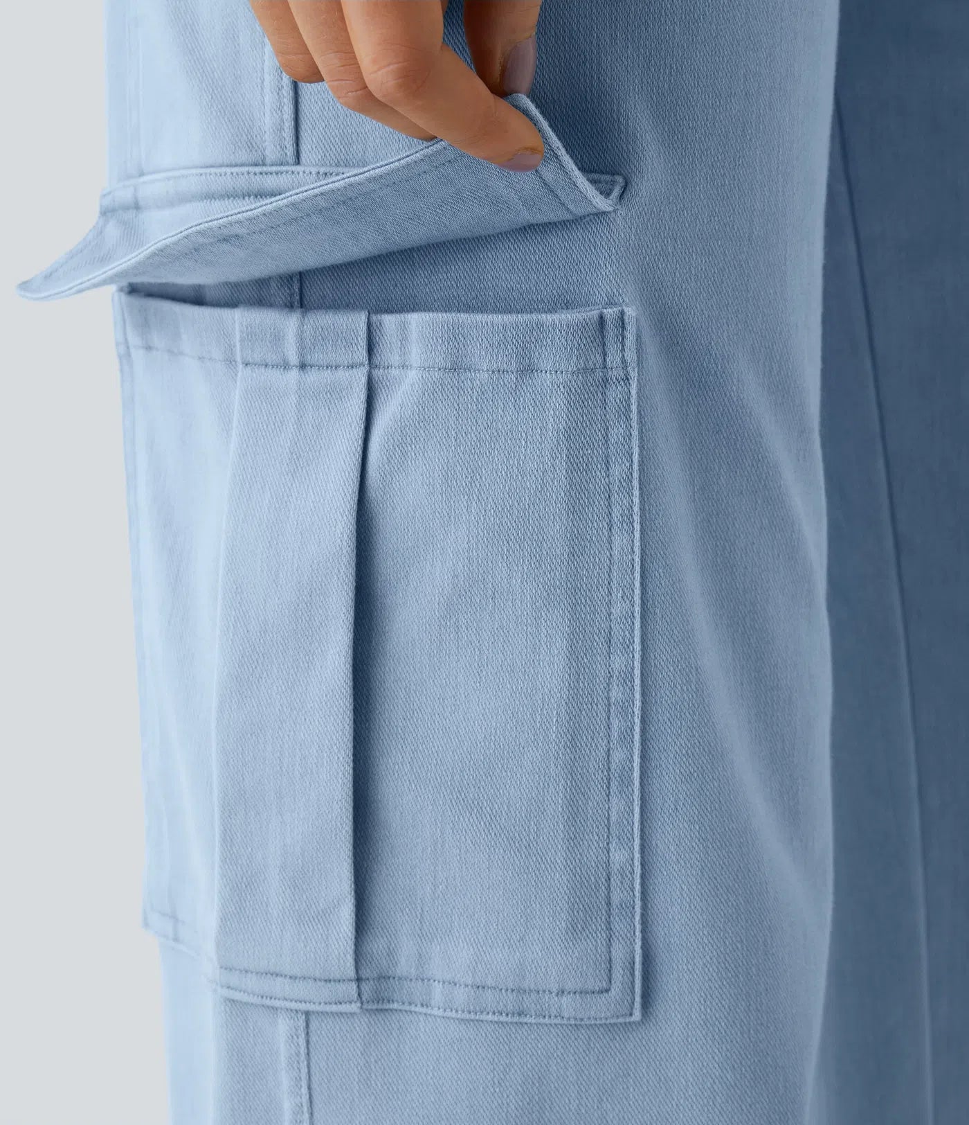 Ella | Elastische cargo broek met hoge taille