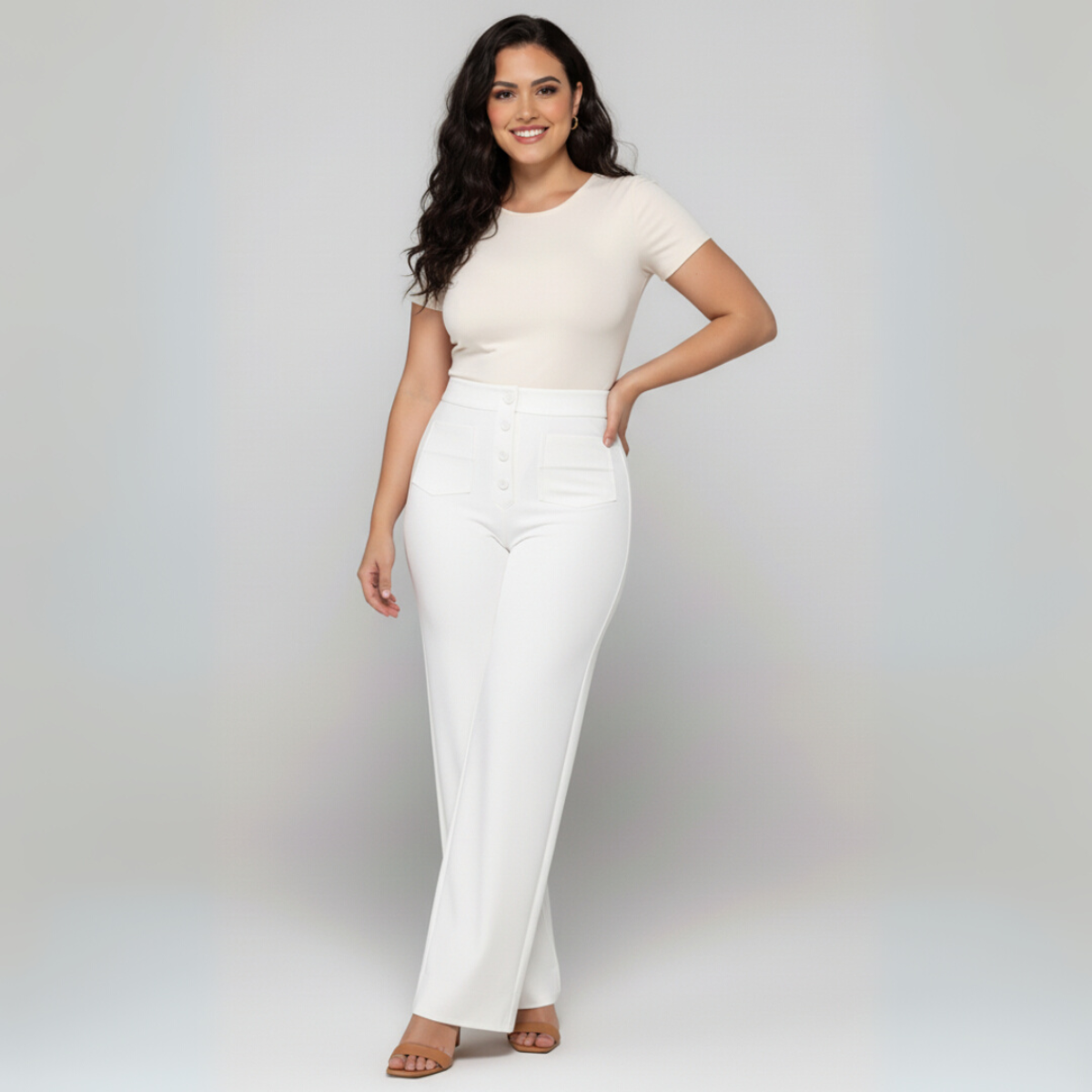 Elsa | Elastische broek met hoge taille