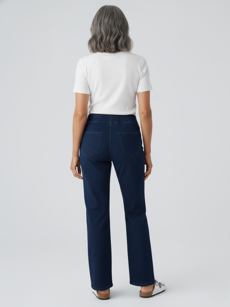 ElsaShape Denim Hoge Taille Jeans met Zakken – Comfortabele Look