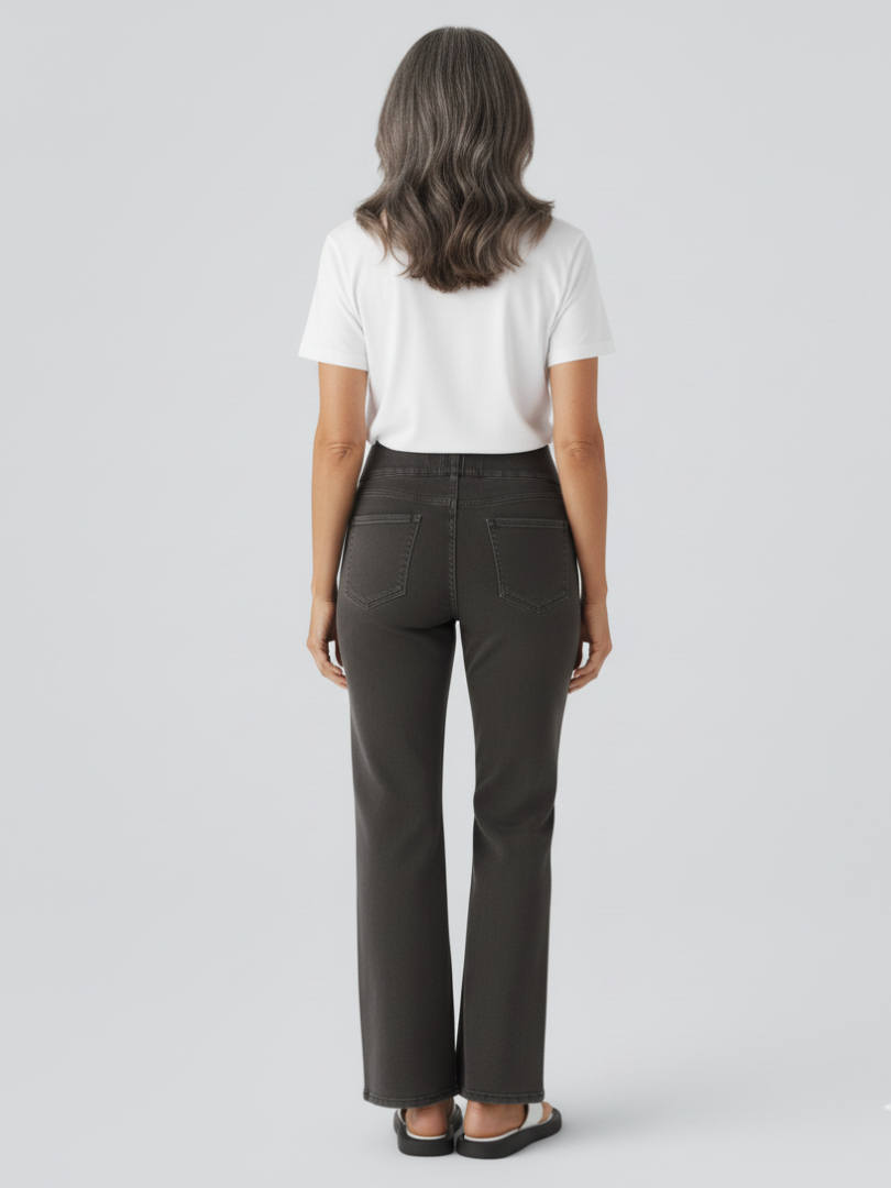 ElsaShape Denim Hoge Taille Jeans met Zakken – Comfortabele Look