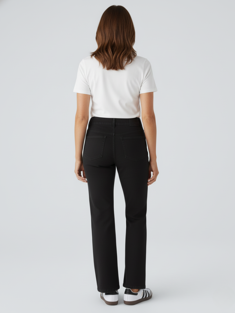 ElsaShape Denim Hoge Taille Jeans met Zakken – Comfortabele Look