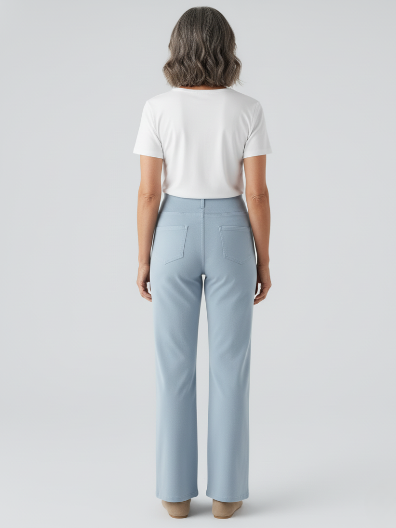 ElsaShape Denim Hoge Taille Jeans met Zakken – Comfortabele Look