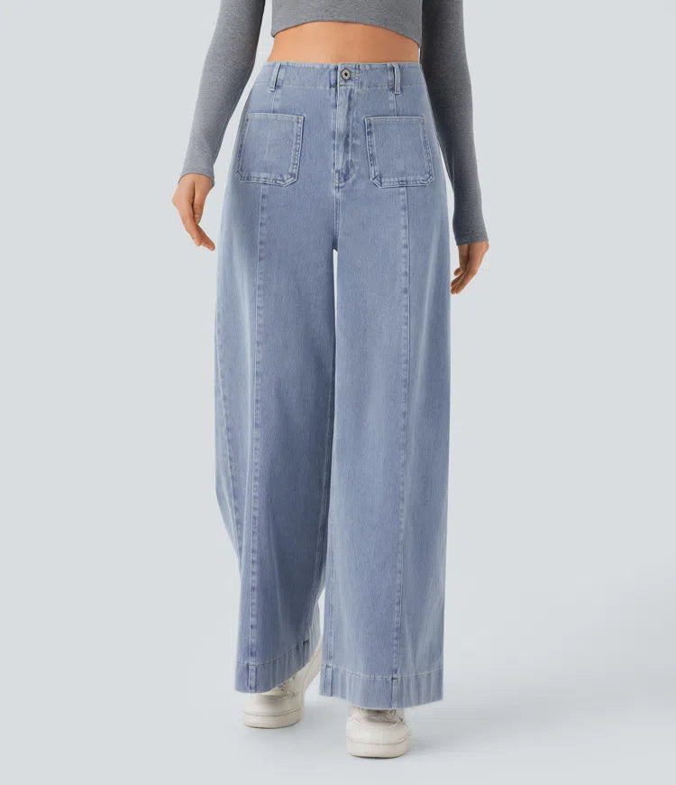Noor | Stretchy broek met hoge taille