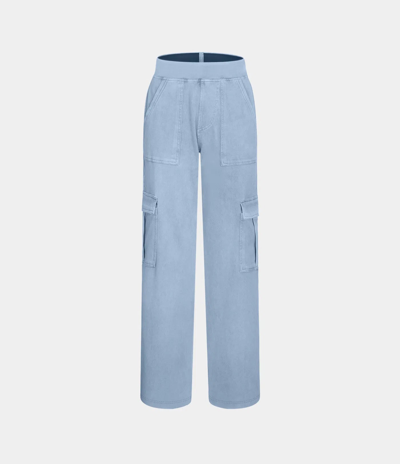 Ella | Elastische cargo broek met hoge taille