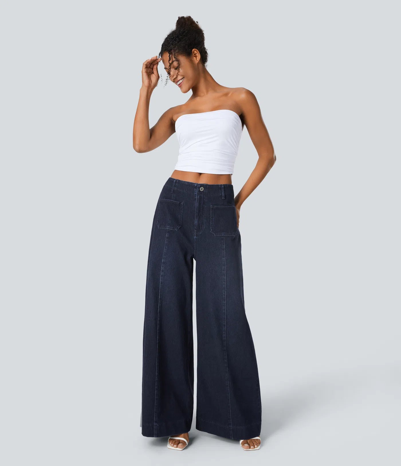 Noor | Stretchy broek met hoge taille