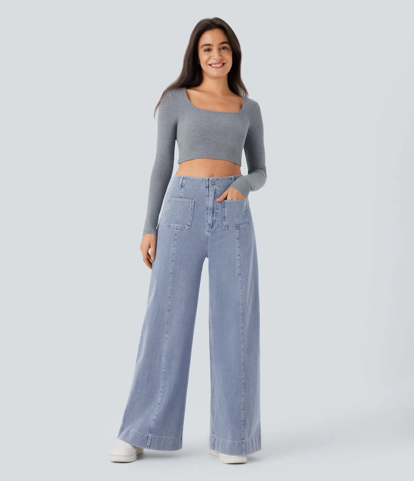 Noor | Stretchy broek met hoge taille