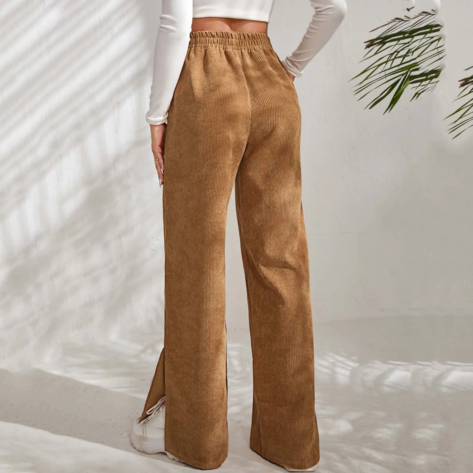 Valerie | Corduroy wijde broek