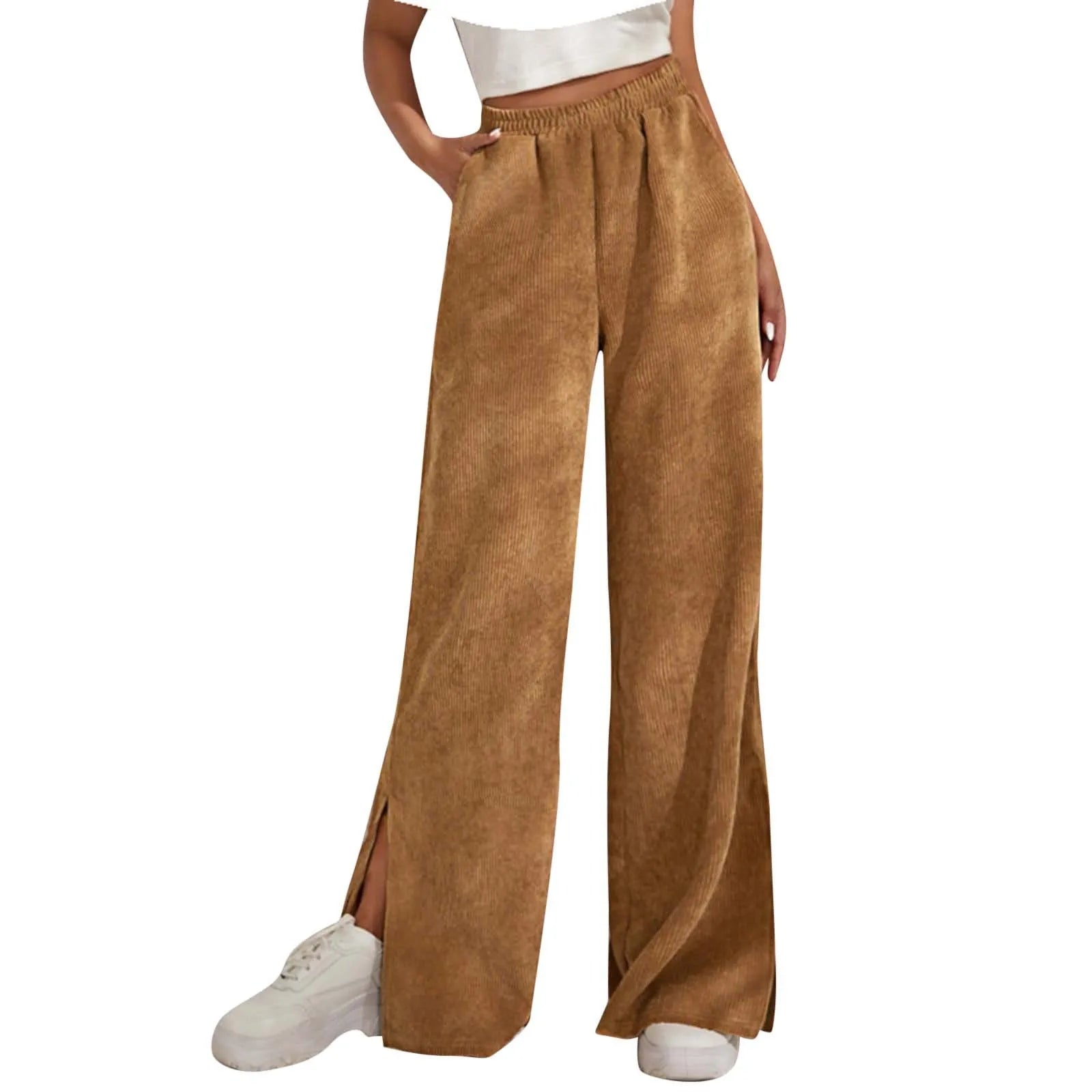 Valerie | Corduroy wijde broek