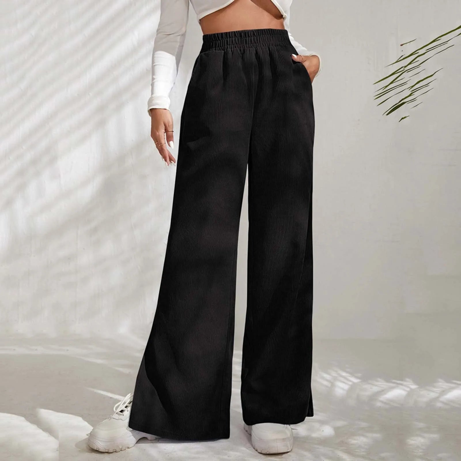 Valerie | Corduroy wijde broek